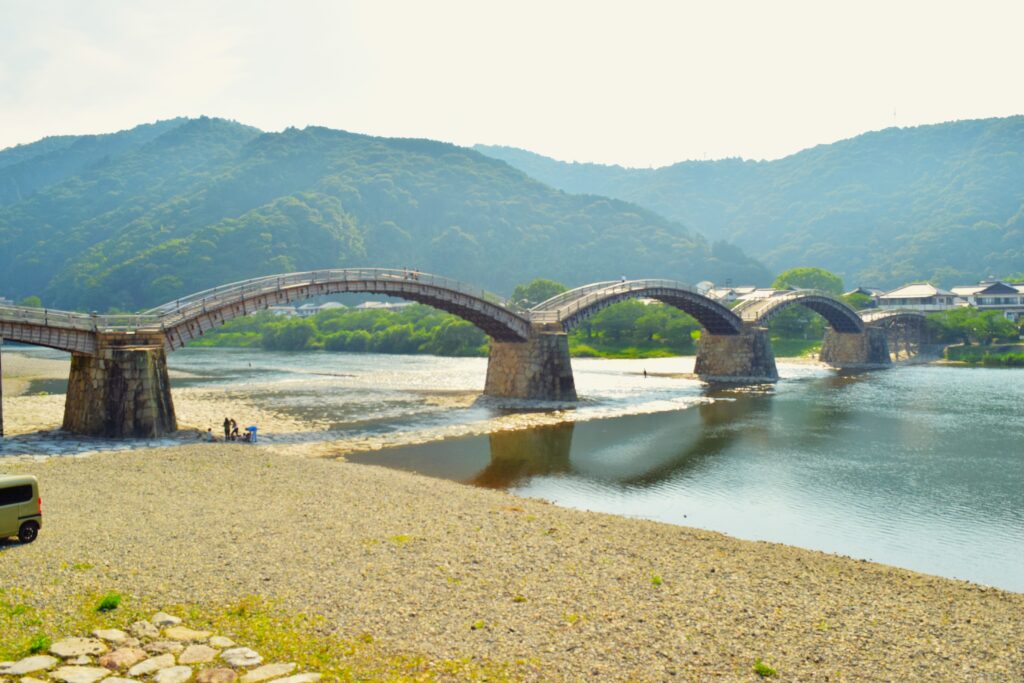 山口県岩国市　錦帯橋　夏の風景