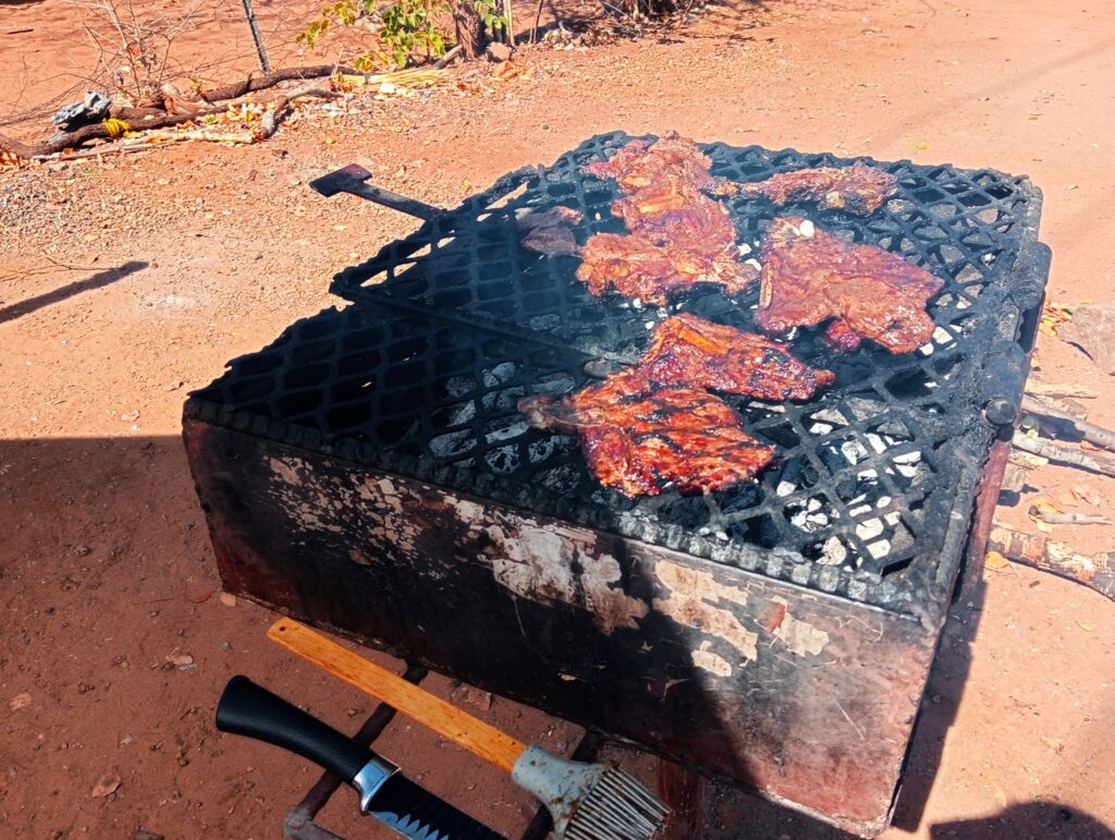 ボツワナ カサネ バーベキュー中